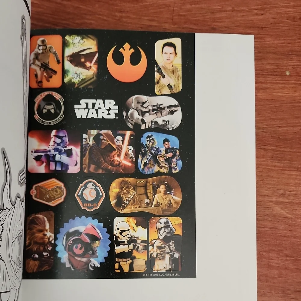 Disney Star Wars Coloring Book with Red and Black Design